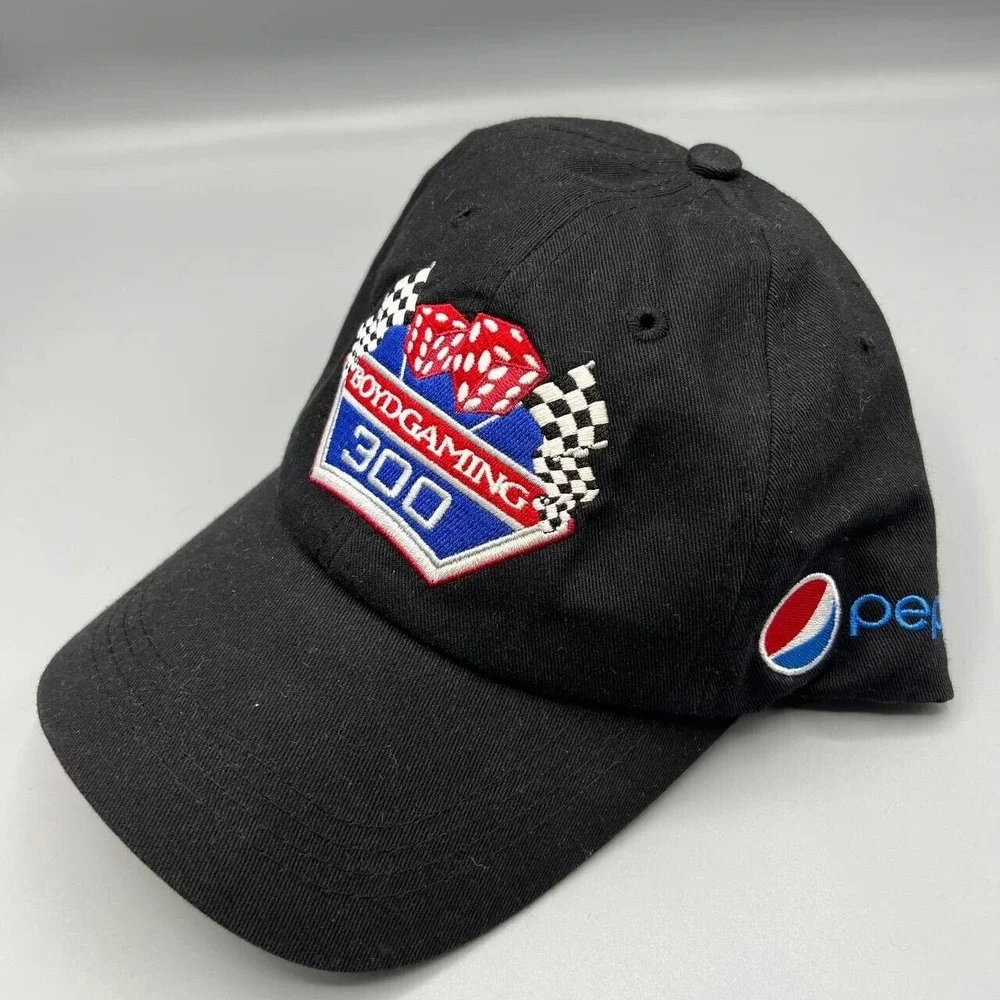 Pepsi Hat Men Black Boyd Gaming 300 Las Vegas Nascar Racing Strapback Cap Cotton